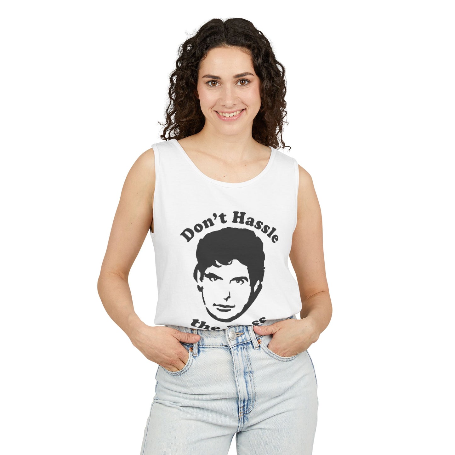 Retro Graphic Tank Top - Don't Hassle the Hoff, Summer Classic, Unisex Apparel, Casual Outfit, Beachwear, Gift Idea