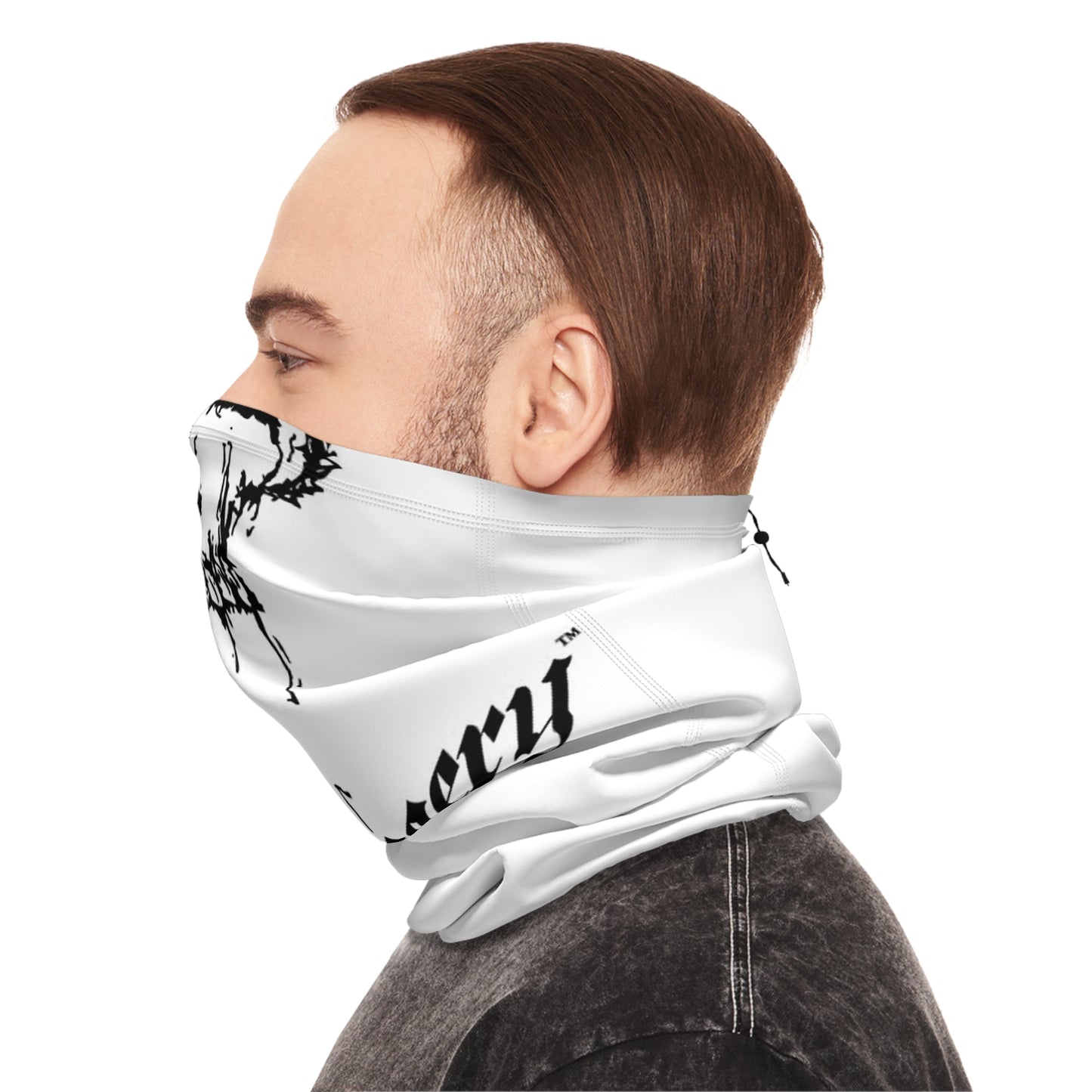 Skull Winter Neck Gaiter With Drawstring