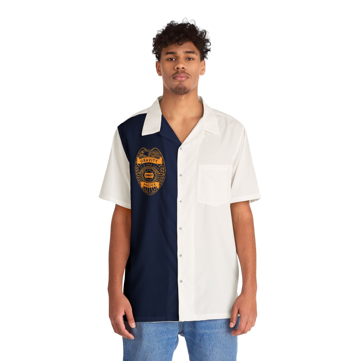 Obey the Law Men's Hawaiian Shirt (AOP)