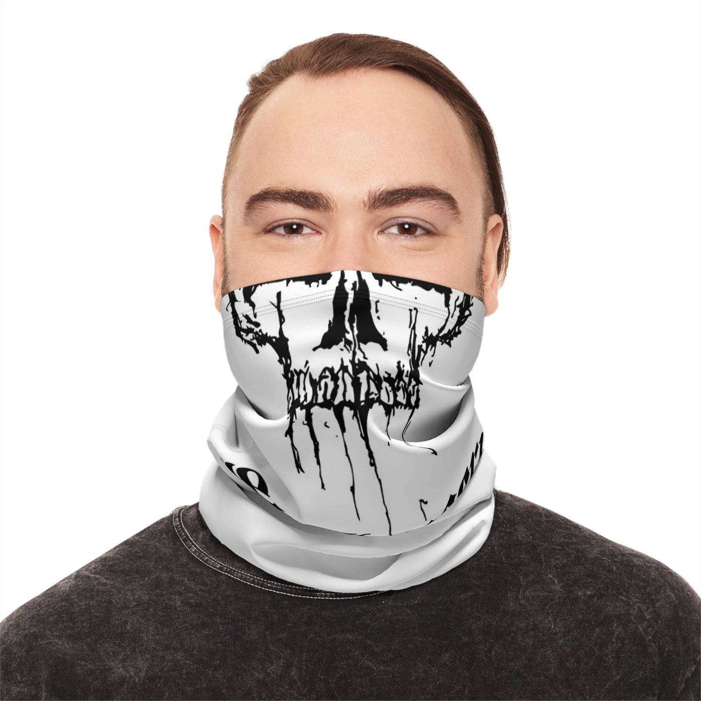 Skull Winter Neck Gaiter With Drawstring