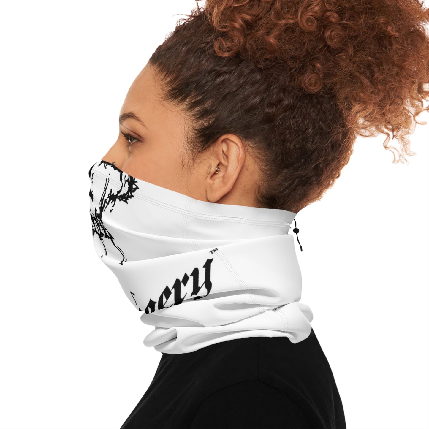 Skull Winter Neck Gaiter With Drawstring