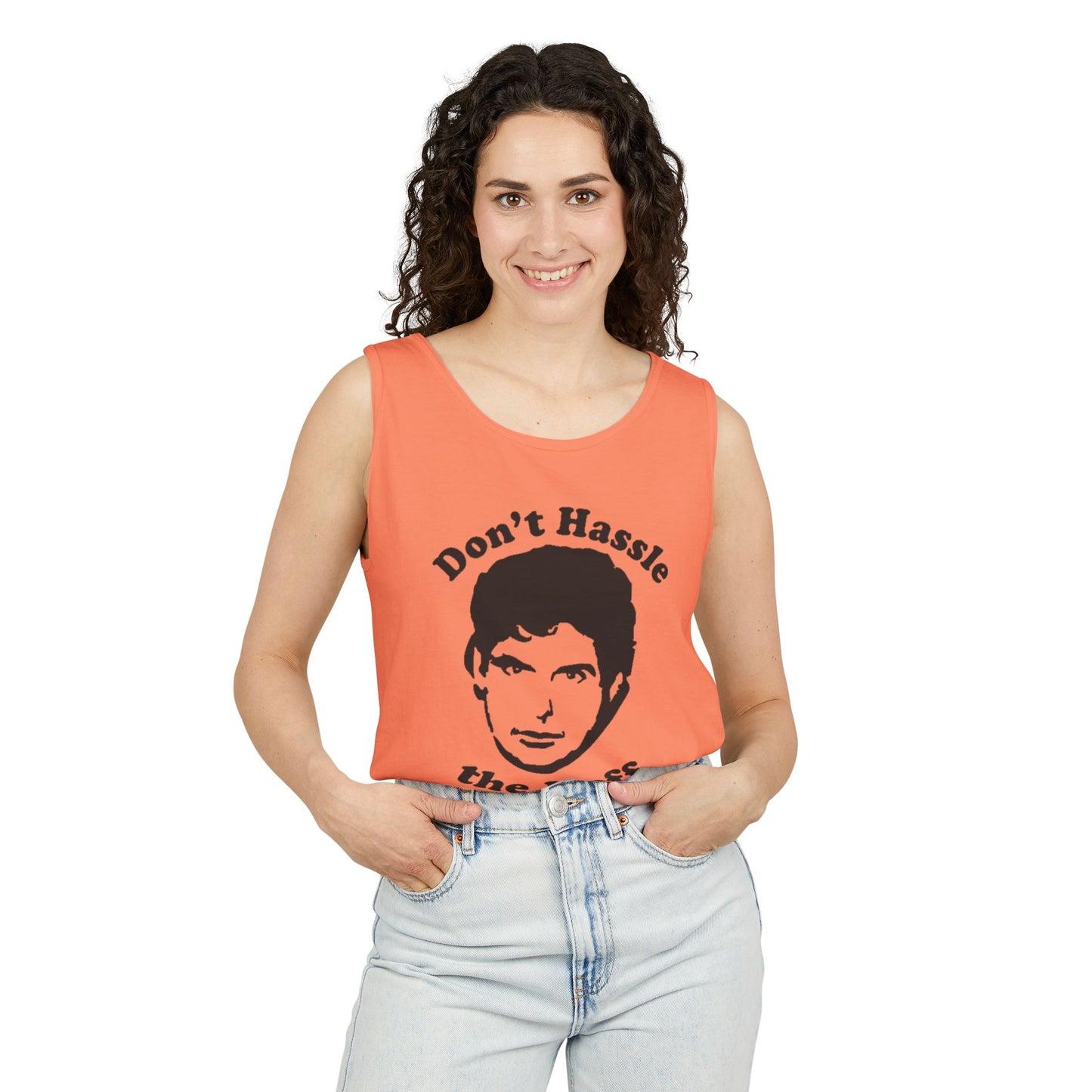 Retro Graphic Tank Top - Don't Hassle the Hoff, Summer Classic, Unisex Apparel, Casual Outfit, Beachwear, Gift Idea