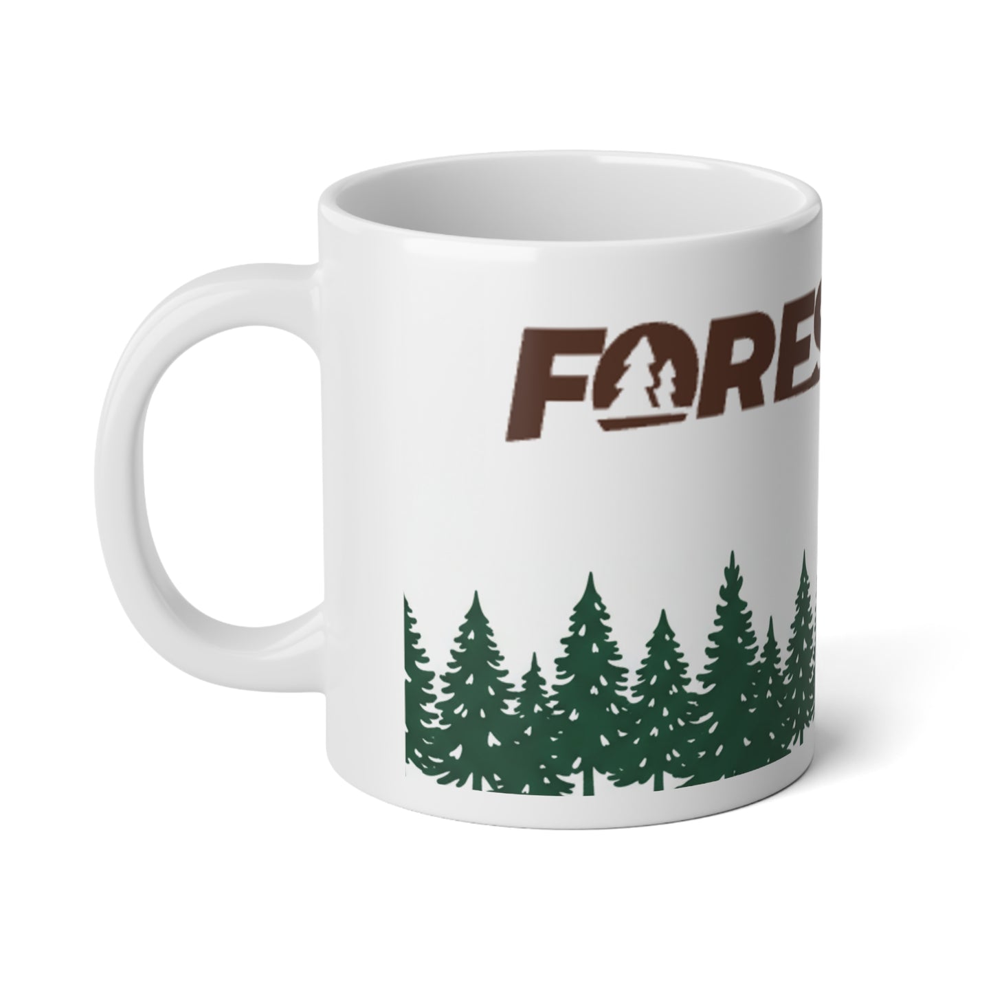 Forest Cliff Camping 20oz Jumbo Mug — Pine Tree Outdoor Coffee Cup