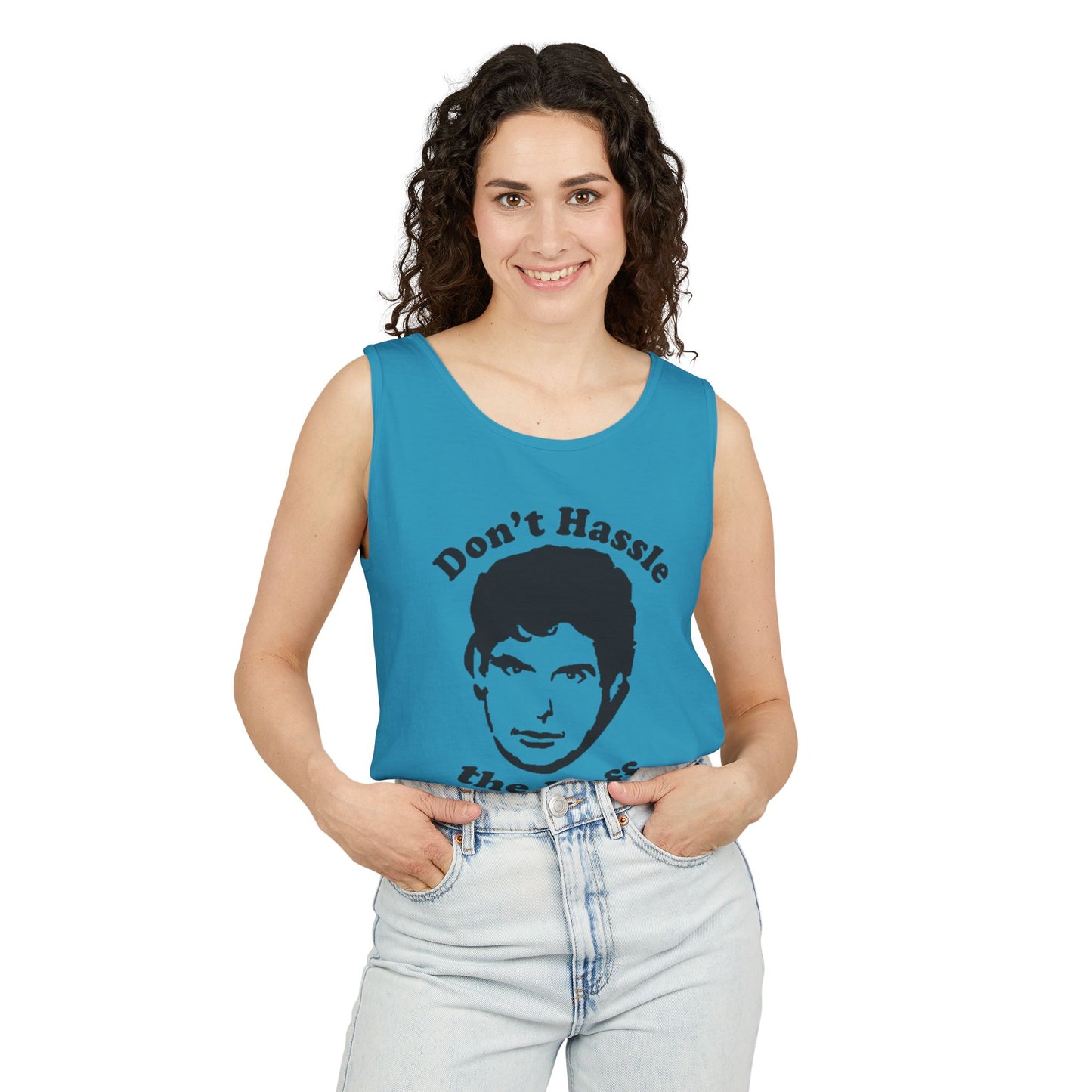 Retro Graphic Tank Top - Don't Hassle the Hoff, Summer Classic, Unisex Apparel, Casual Outfit, Beachwear, Gift Idea