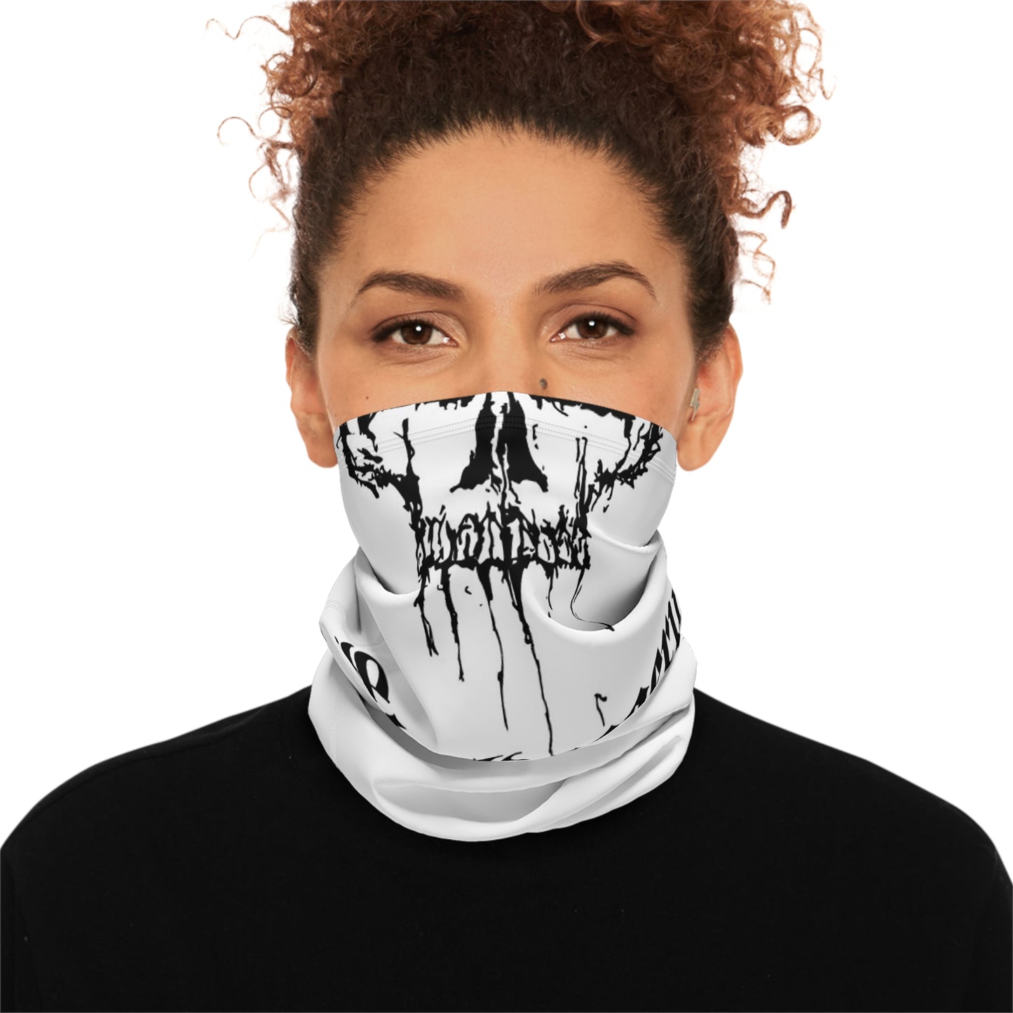 Skull Winter Neck Gaiter With Drawstring