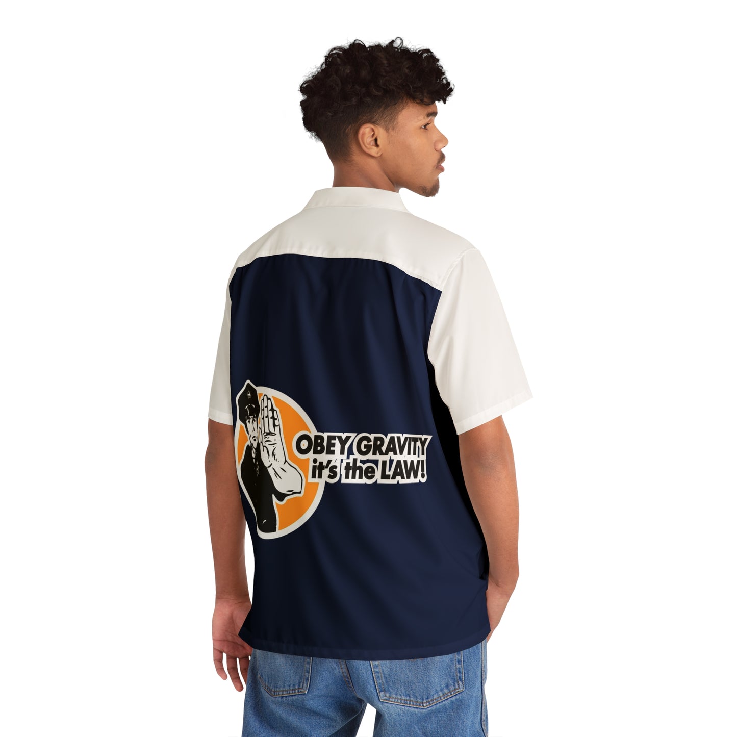 Obey the Law Men's Hawaiian Shirt (AOP)