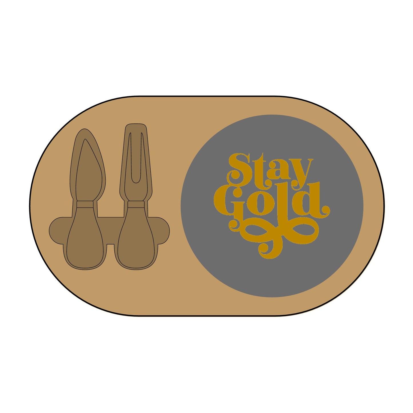 Charcuterie Board Engraved Stay Gold