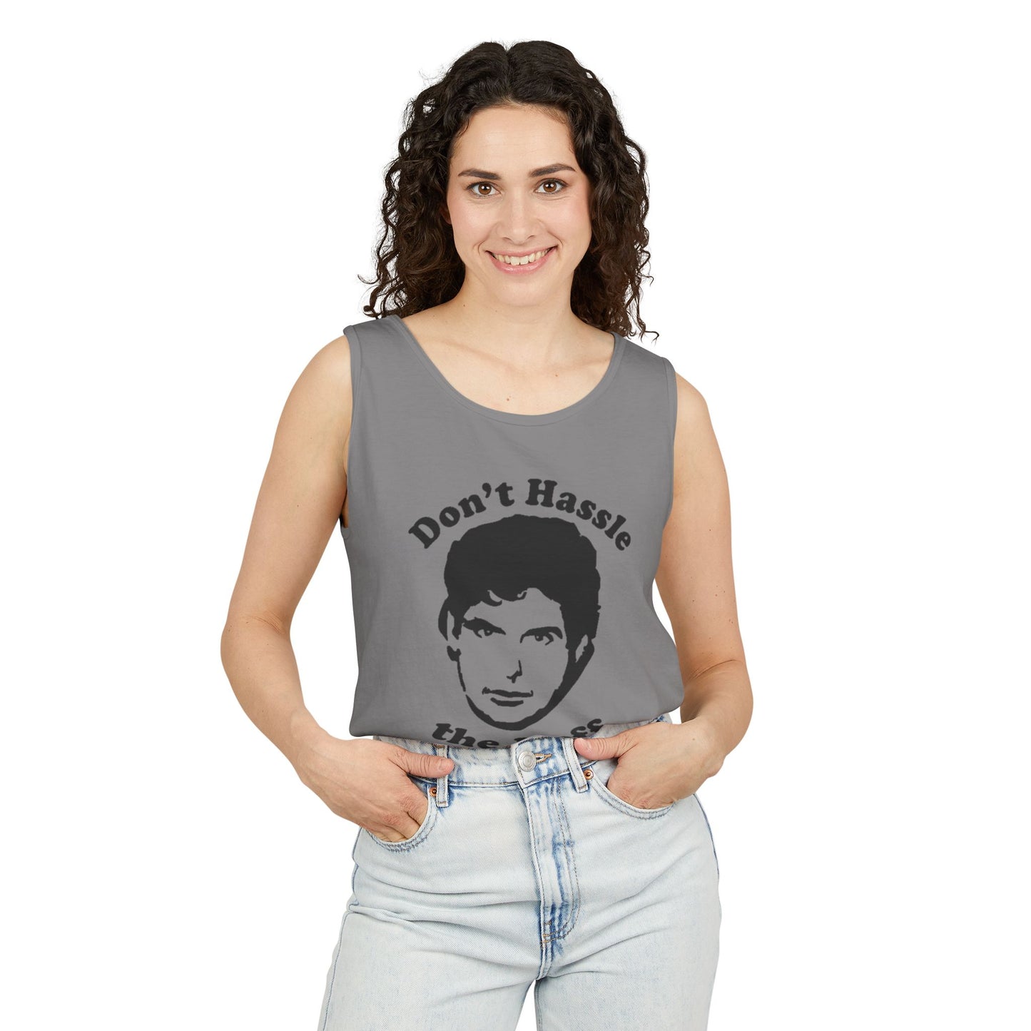 Retro Graphic Tank Top - Don't Hassle the Hoff, Summer Classic, Unisex Apparel, Casual Outfit, Beachwear, Gift Idea