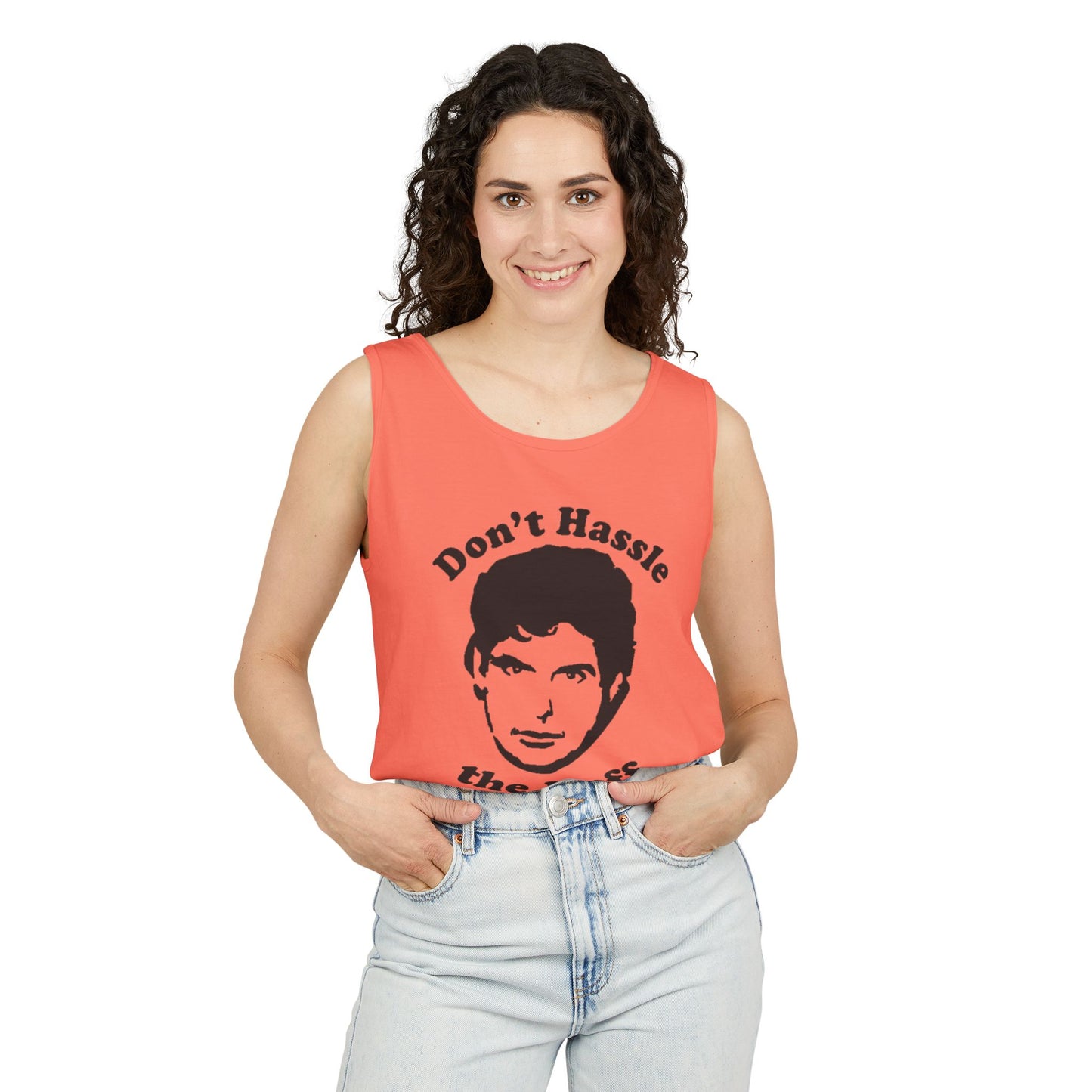 Retro Graphic Tank Top - Don't Hassle the Hoff, Summer Classic, Unisex Apparel, Casual Outfit, Beachwear, Gift Idea