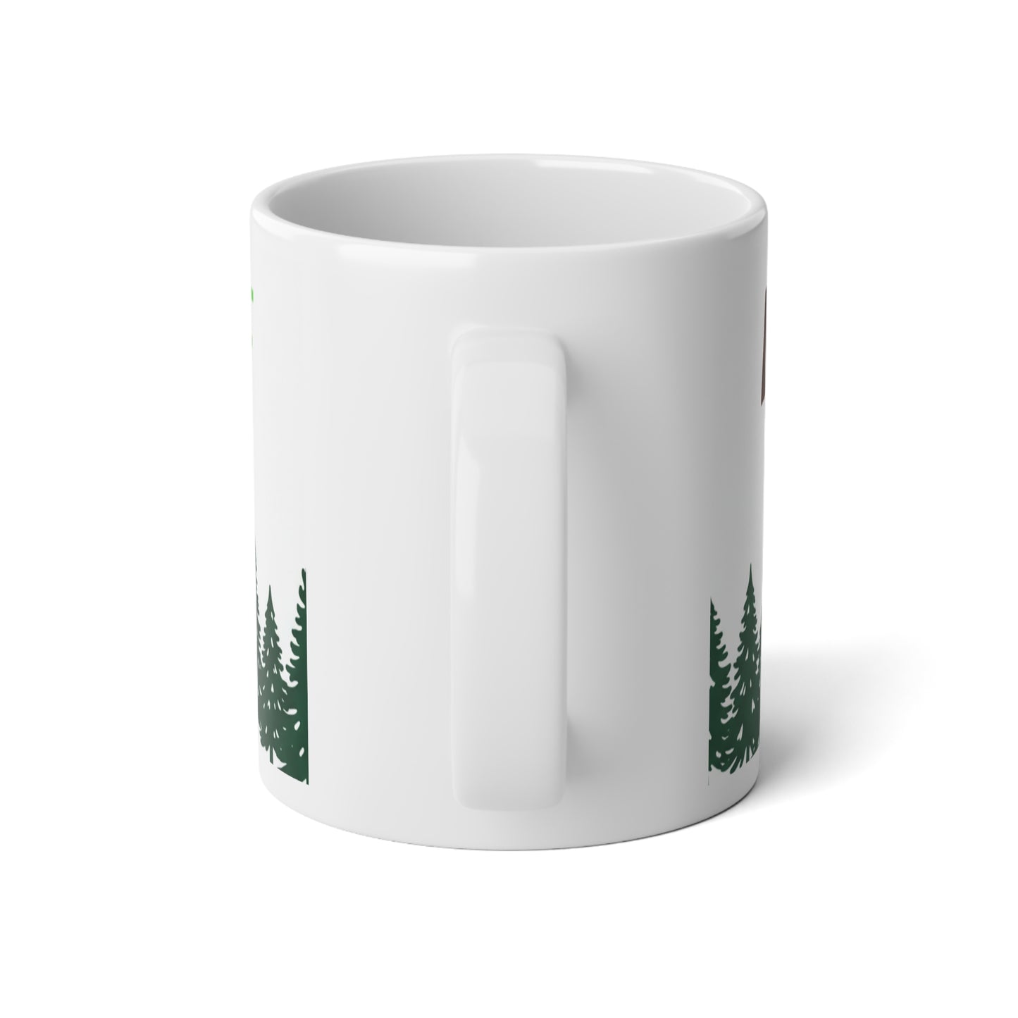 Forest Cliff Camping 20oz Jumbo Mug — Pine Tree Outdoor Coffee Cup