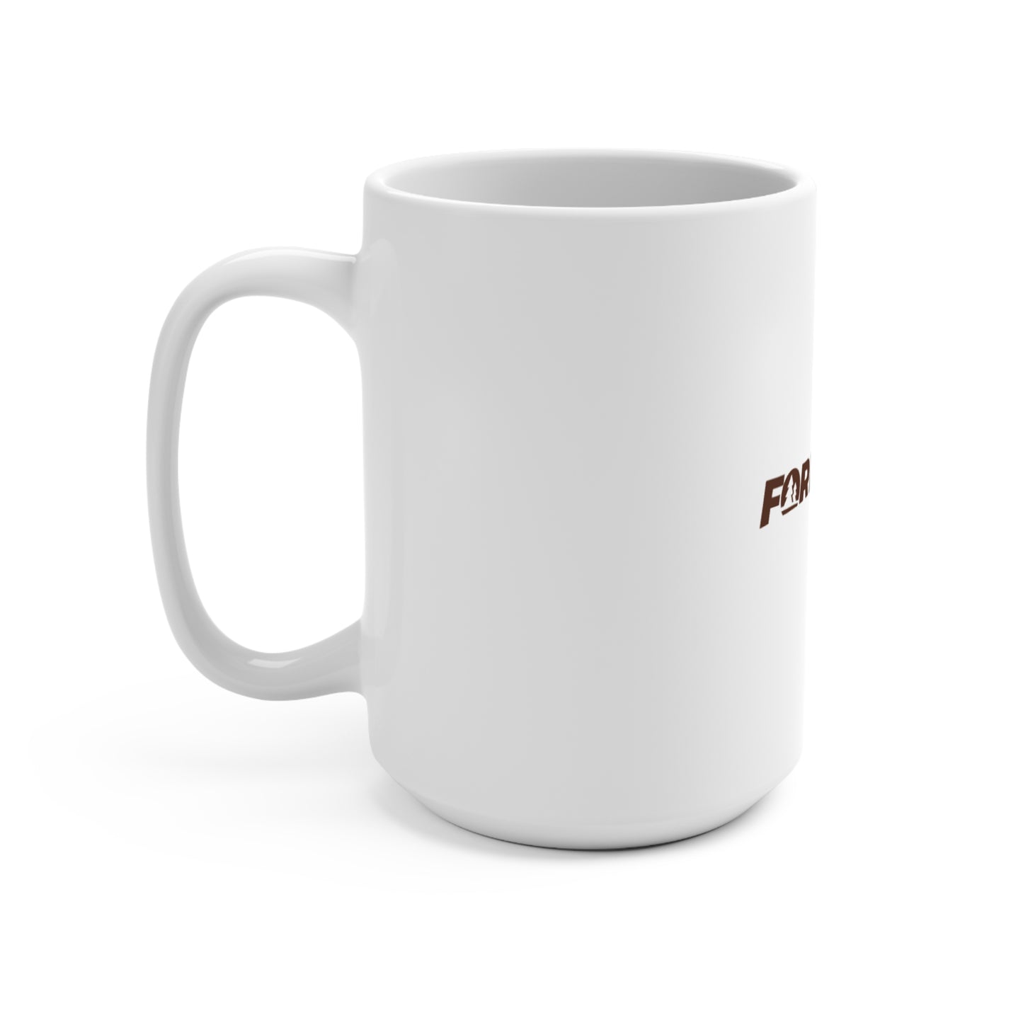 Forest Cliff Camps 15oz Coffee Mug — Rustic Outdoor Camp Logo